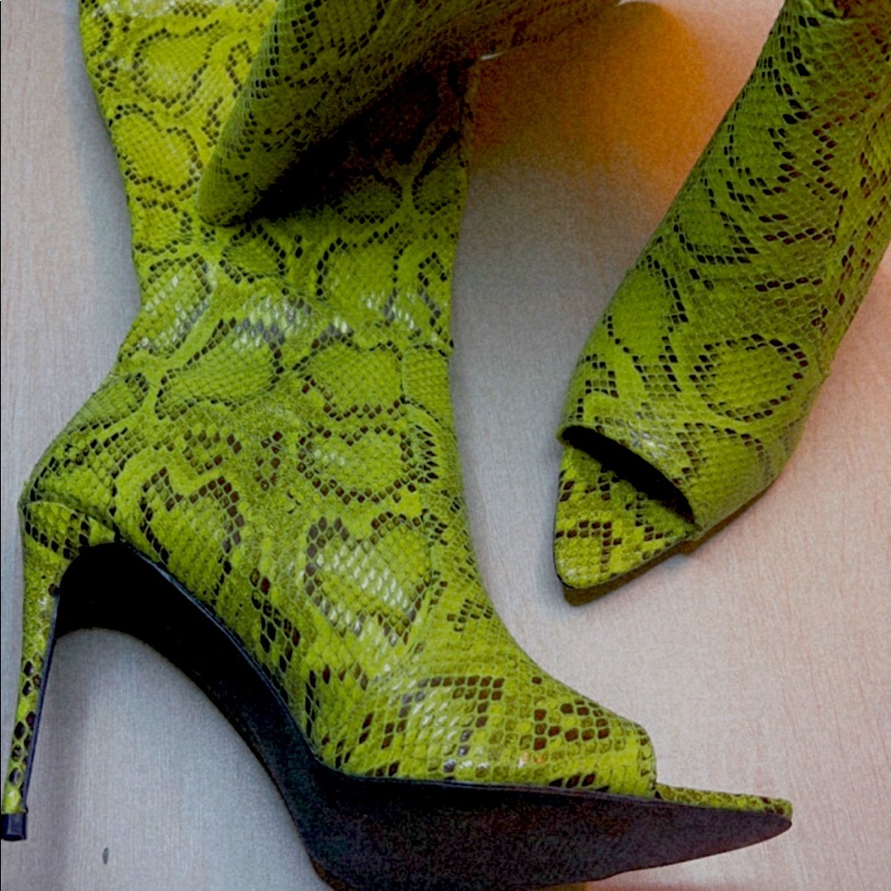 Snake Thigh high boots